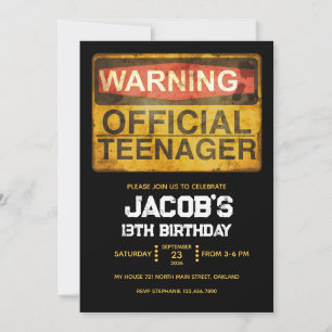 13-jarige tiener verjaardag jongen kaart