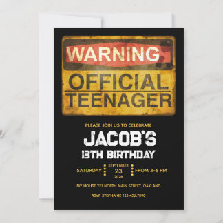 13-jarige tiener verjaardag jongen kaart