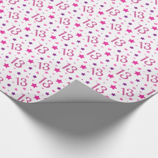 13-jarige verjaardag Dertienjarige tienjarige tien Cadeaupapier (Hoek)