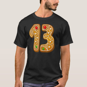 13 Kerkapitaalnummer kerstkoekje Alphabet T-shirt