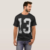 13 Koel Verstoorde Verjaardag Lucky de Speler 13 v T-shirt (Voorkant volledig)