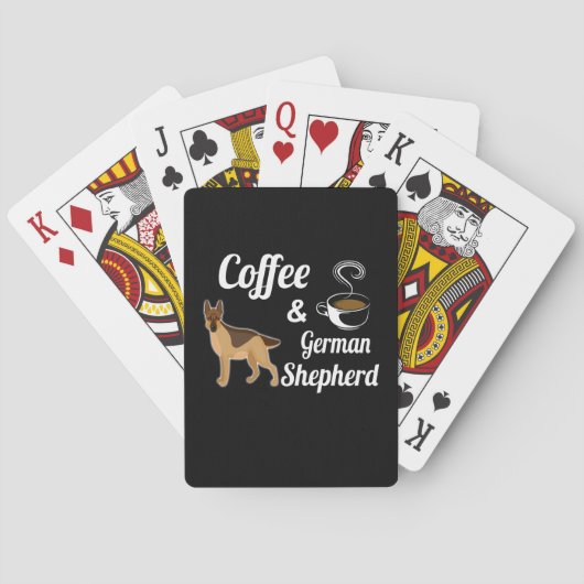 13 koffie en Duitse herder Pokerkaarten (Achterkant)