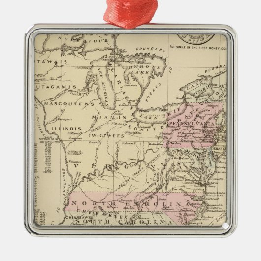 13 kolonies 1776 metalen ornament (Voorkant)