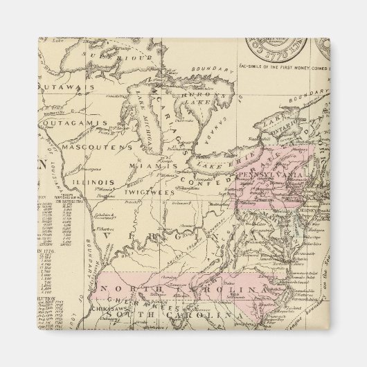 13 kolonies magneet (Voorkant)