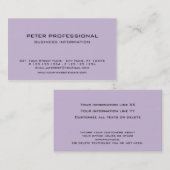 13 Licht violet licht voor modern professioneel Vi Visitekaartje (Voorkant / Achterkant)