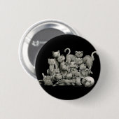 13 Lucky Black Cats Button (Voorkant /achterkant)