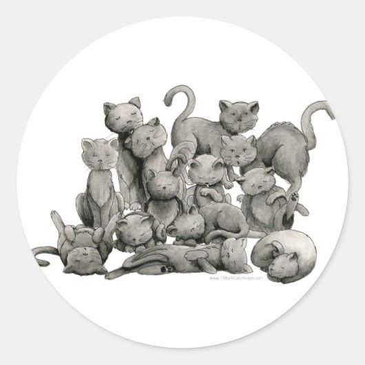 13 Lucky Black Cats Sticker (Voorkant)