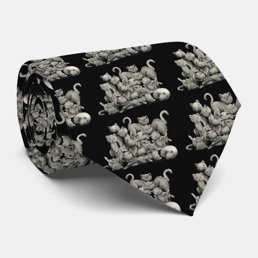 13 Lucky Black Cats Stropdas (Opgerold)