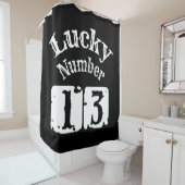 13 - Lucky Number 13 Luck Douchegordijn (In situ)
