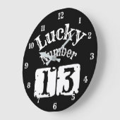 13 - Lucky Number 13 Luck Grote Klok (Hoek)