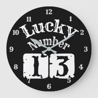 13 - Lucky Number 13 Luck Grote Klok