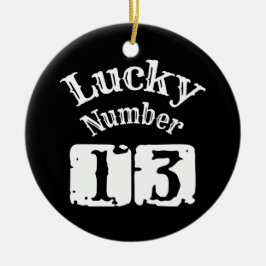 13 - Lucky Number 13 Luck Keramisch Ornament