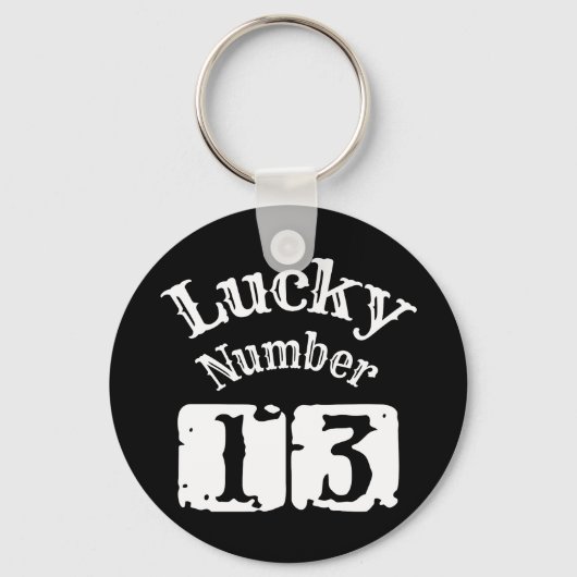 13 - Lucky Number 13 Luck Sleutelhanger (Voorkant)