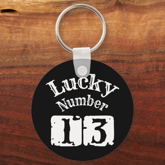 13 - Lucky Number 13 Luck Sleutelhanger (Voorkant)