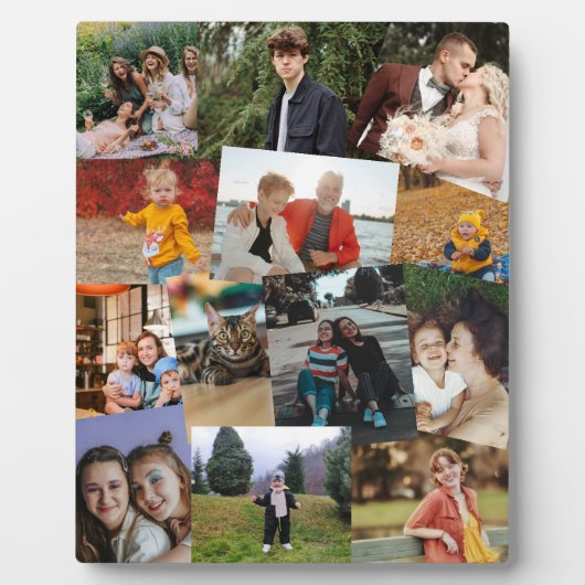 13 lukraak overlappende foto's Collage Sjabloon Fotoplaat (Voorkant)