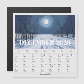 13-Maand Maanfase Dierenriem december Kalender