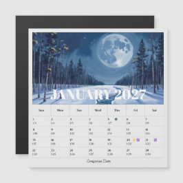 13-Maand Maanfase Dierenriem januari Kalender