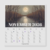 13-Maand Maanfase Dierenriem november Kalender (Voorkant)