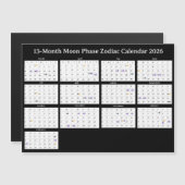 13-Maandse Maanfase Dierenriem 2026 Kalender (Voorkant / Achterkant)