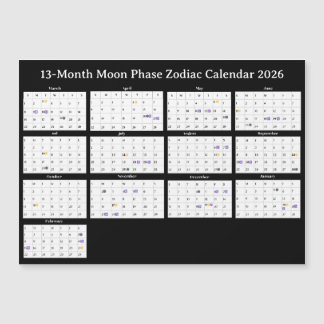 13-Maandse Maanfase Dierenriem 2026 Kalender
