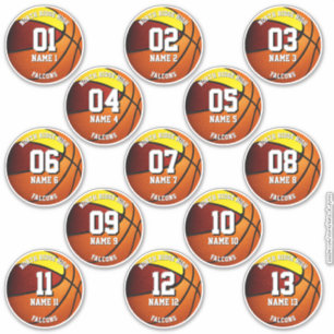 13 Maroon Gold sportteam kleuren basketbal Sticker