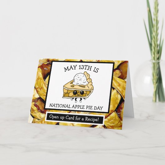 13 mei is het nationale recept voor appeltaart kaart (Voorkant)