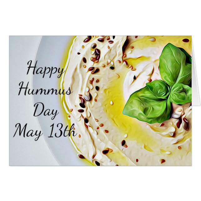 13 mei is Hummus Day Recipe Card (Voorkant Horizontaal)