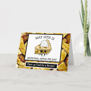 13 mei is nationale Apple Pie Day Recipe Inside Kaart