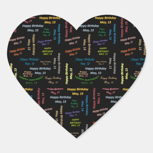 13 mei, Sticker op zaterdag (Voorkant)