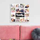 13 Monogram fotocollage familie Canvas Afdruk (Insitu (Woonkamer))