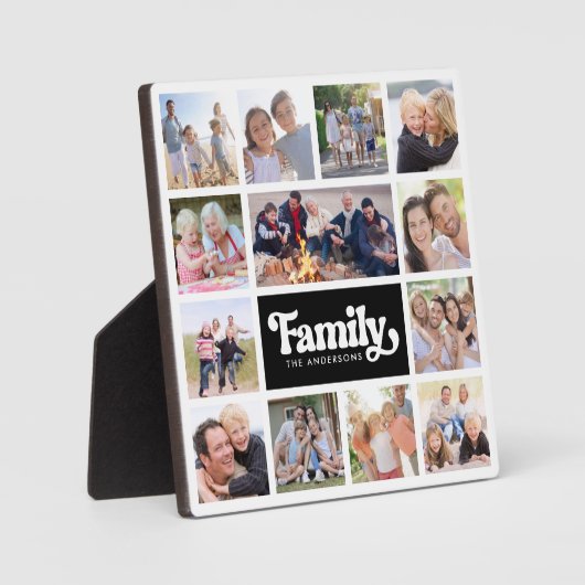 13 Monogram fotocollage familie Fotoplaat (Voorkant)