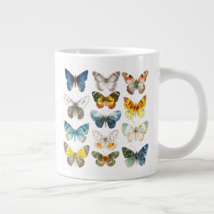 13 mooie vlinders insectenkunst aquarel grote koffiekop