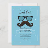 13 Mustache Birthday Party Invitation Kaart (Voorkant)