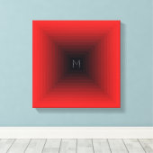 13-niveau rood omgekeerd piramidevormig Initiaal o Canvas Afdruk (Insitu (Houten vloer))