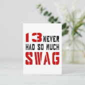 13 Nog nooit zoveel gezwets gehad Briefkaart (Staand voorkant)