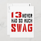 13 Nog nooit zoveel gezwets gehad Briefkaart (Voorkant / Achterkant)