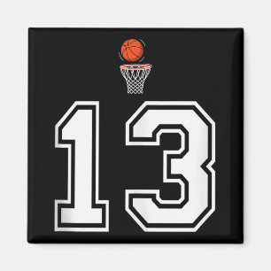 13 Nummer Basketbal Stijl Witte Tanktop Magneet