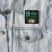 13 O'Clock Fancy Logo Button (In situ)