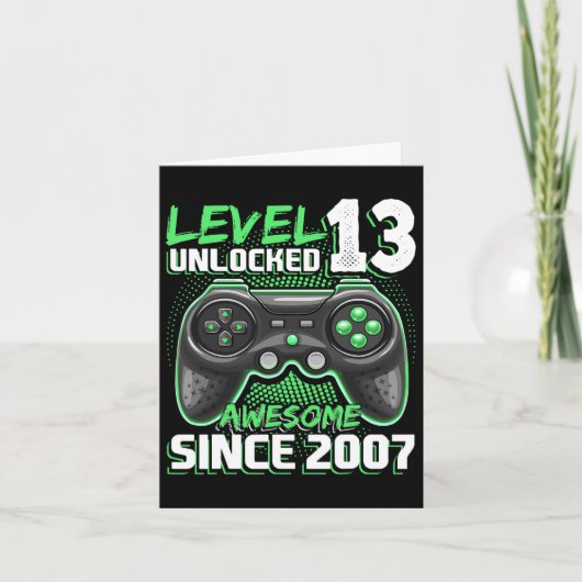 13 Ontgrendeld Geweldige 2007 Videospel 13e Verjaa Kaart (Voorkant)