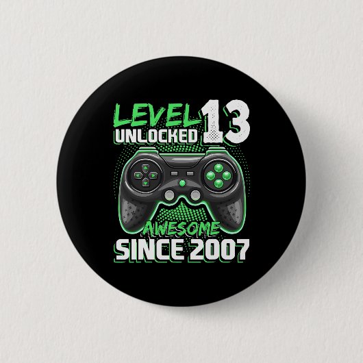 13 Ontgrendeld Geweldige 2007 Videospel 13e Verjaa Ronde Button 5,7 Cm (Voorkant)