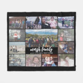 13 Optionele fotocollage-tekst — Familie - zwart Fleece Deken (Voorkant (Horizontaal))