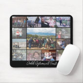 13 Optionele fotocollage-tekst — KAN Zwart bewerke Muismat (Met muis)