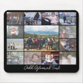 13 Optionele fotocollage-tekst — KAN Zwart bewerke Muismat (Voorkant)