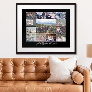 13 Optionele fotocollage-tekst — KAN Zwart bewerke Poster