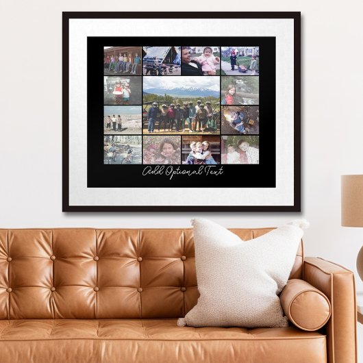 13 Optionele fotocollage-tekst — KAN Zwart bewerke Poster