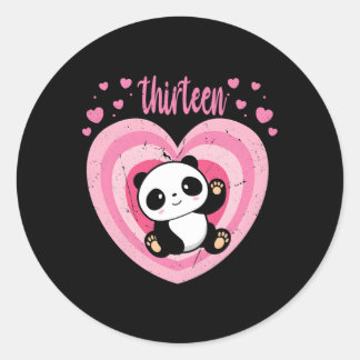 13 Panda 13e B-dag Ronde Sticker