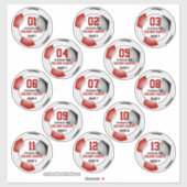 13 pc's instellen kinder kleuren voor zwart voetba sticker (Vel)