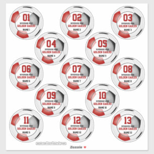 13 pc's instellen kinder kleuren voor zwart voetba sticker