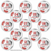 13 pc's instellen kinder kleuren voor zwart voetba sticker (Voorkant)