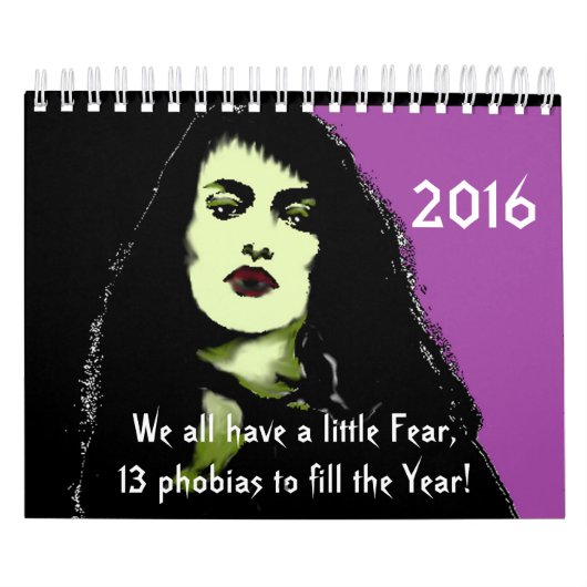 13 Phobias om het jaarrooster in te vullen Kalender (Hoes)
